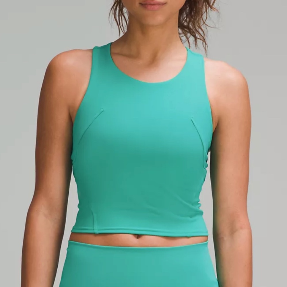 Lululemon Cropped Tank sz 4 KELLY GREEN